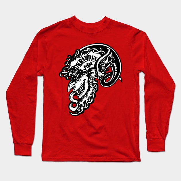 Smiling Krampus Long Sleeve T-Shirt by Nat Ewert Art